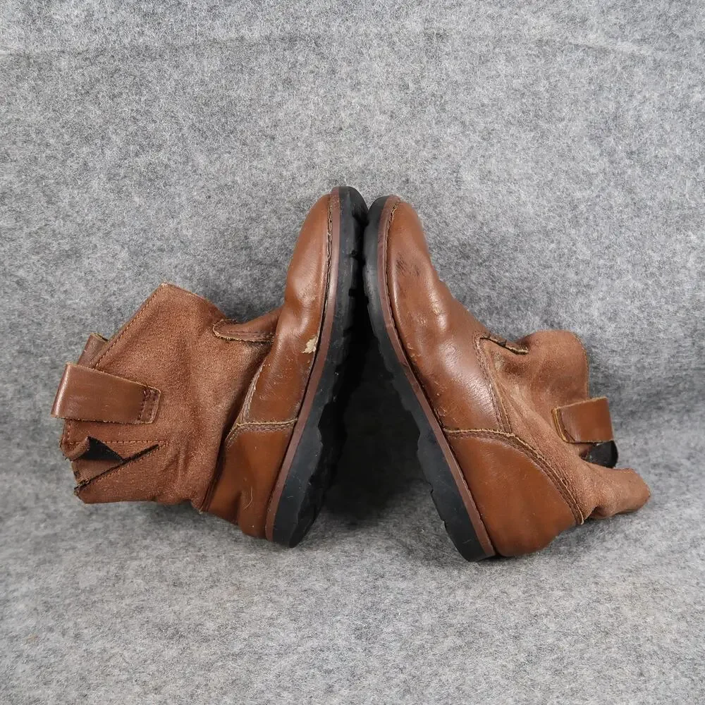 Kids Boots Shoes Toddler 10 Pull On Brown Western Cowboy Walking Play